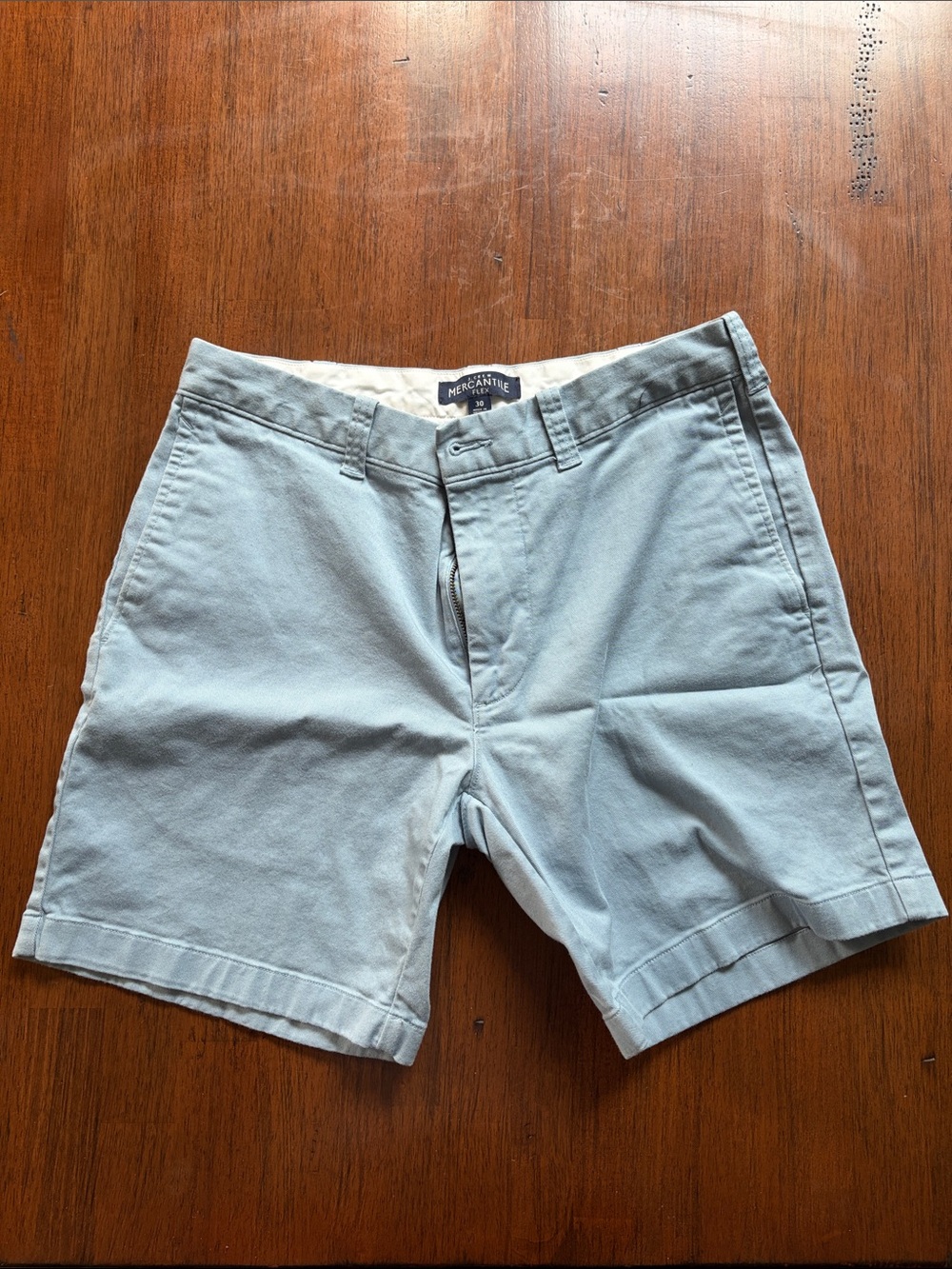 Men's Light Blue J. Crew Cotton Chino Shorts